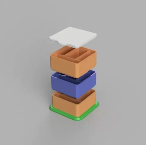 stackable box 80x80x30 mm - XP3Design