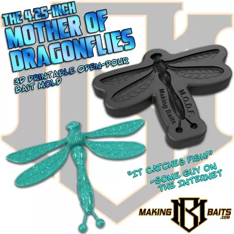 The 4.25" Mother Of Dragonflies (M.O.D.F.) Open Pour Bait Mo - The Makers Workbench