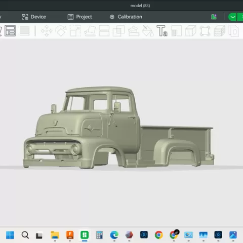 1956 FORD CABOVER pickup truck heavy duty , hollow detailed model, shell body cab, full bed, rc, trucks, rock crawlers, trail build, scale display, resin or fdm 3d print, stl file