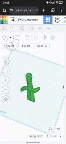 sword magnet - GB IN 3D