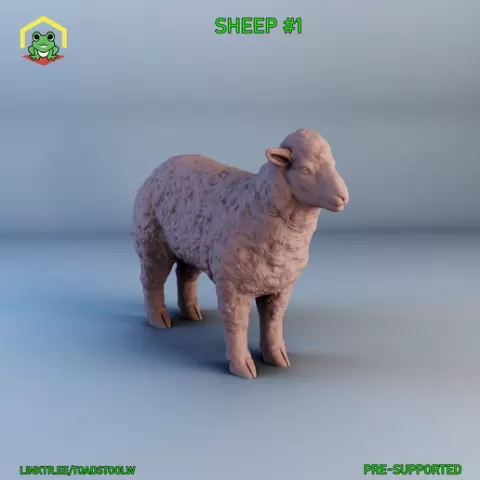 Sheep #1 - STL - RPG MINIATURE