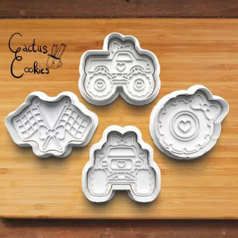 Girly Monster Truck Cookie Cutter set 1147 by James-Jason Beckers
