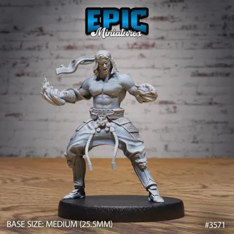 Fire Style Kung Fu Master / Chinese Fighter / Martial Arts / Shaolin Warrior / Iron Fist Encounter by Epic-Miniatures