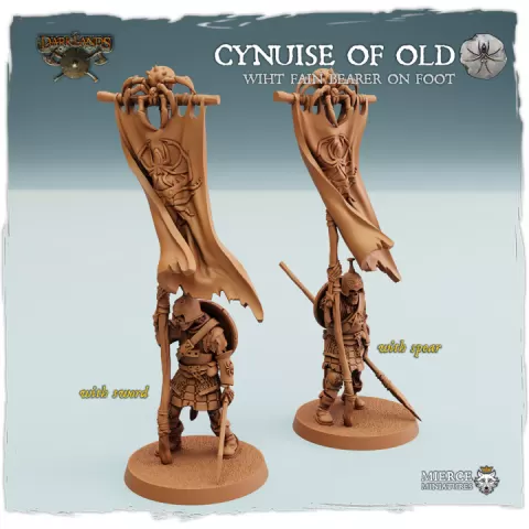 Jute Cynuise of Old, Wiht Fain Bearer on Foot by Mierce Miniatures