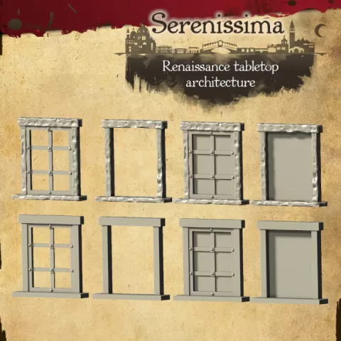Basic window set 2 by Korhyl Miniatures
