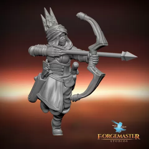 Pikemaiden Elite Bow Pose 03 by Forgemaster Studios
