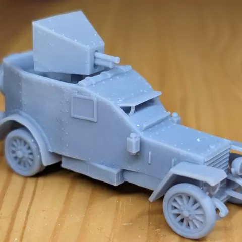 Peugeot armoured car 1914 (WW1, France) by Wargame3d