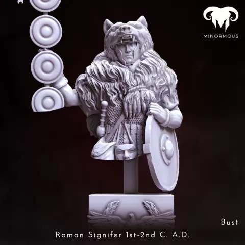 Bust - Roman Signifer 1st-2nd C. A.D. Symbol of Power! by Minormous