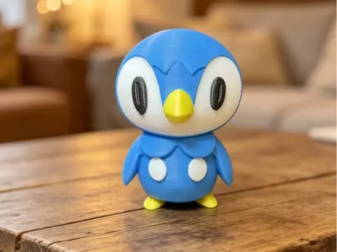 Cute Piplup Figure-Pokémon-Inspired Collectible
