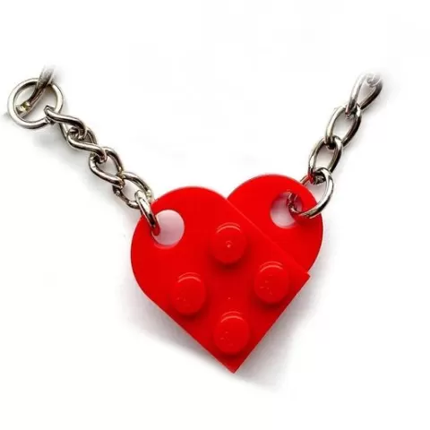 Block heart keychain