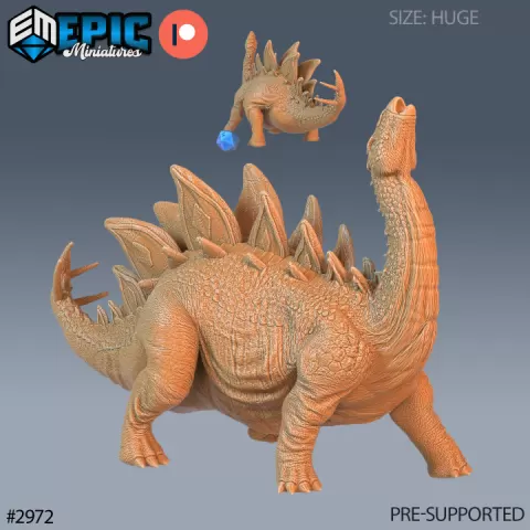 Stegosaurus Cry / Herbivorous Dinosaur / Huge Dino / Roof Lizard / Spiked Tail Beast / Jurassic Encounter by Epic-Miniatures