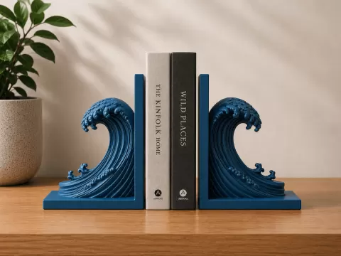 Wave bookends