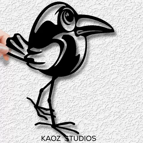 funny bird wall art