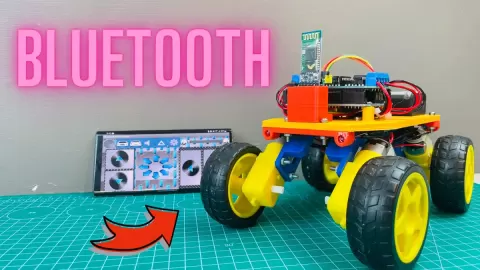 BlueTooth controlled car using L293D motor driver