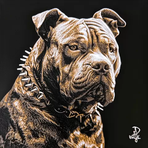 Bully the Pitbull - Hueforge Print