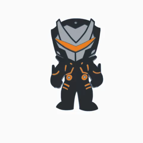 Omega Fortnite keychain
