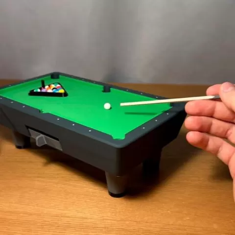 Desktop Mini Billiards Set – Fully Functional 3D Printable Model