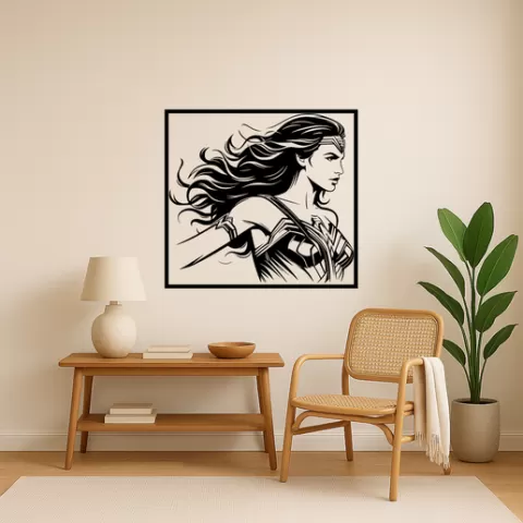Wonder Woman Wonder Woman Steve Trevor Wall Art Framed