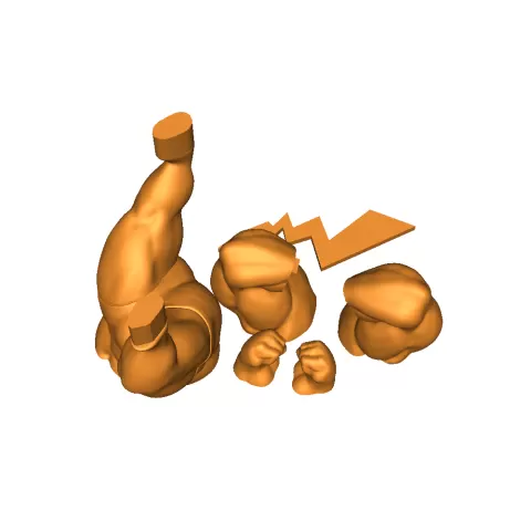 PIKACHU POKEMON BRAÇOS - SONHAR 3D