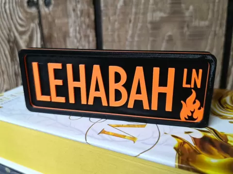 Lehabah Crescent City Street Sign