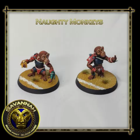 NAUGHTY MONKEYS 1 & 2 - FANTASY FOOTBALL SAVANNAH TEAM by Galladur's 3D printed models
