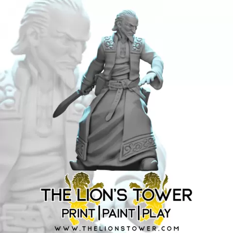 Altair Fask - Human Spy, Combat ready (32mm scale presupported miniature) by The Lion's Tower Adventurers Guild