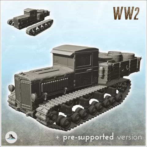 Komintern heavy artillery tractor - WW2 USSR Russia Flames of War Bolt Action Command Blitzgrieg by Hartolia Miniatures