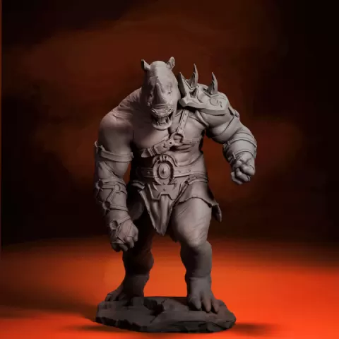 RAINO FANTASY FOOTBALL -The Rhino warrior by ToyDoy Miniatures