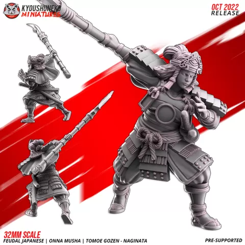 Tomoe Gozen - Naginata | Onna Musha | Feudal Japanese by Kyoushuneko Miniatures