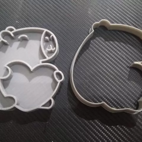 Capybara cookie cutter with valentine