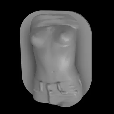 3D Topless Woman Flashing Boobs - Nude Sexy Wall Art (Boob Art V1)