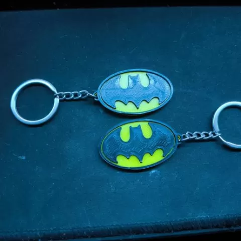 Batman logo key ring