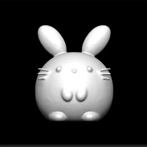 Cute Bunny Toy Model - Adorable Rabbit STL - Children's Gift Print - Playful Animal Design - Whimsical Pet Files