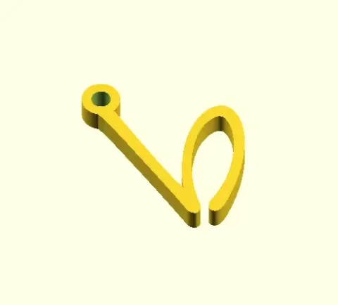 b keychain - XP3Design