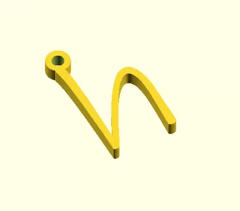 h keychain - XP3Design
