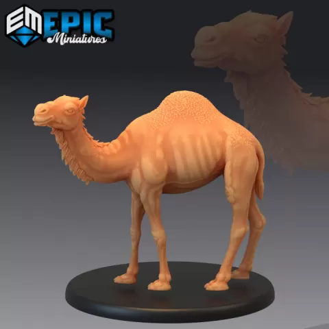Camel Wild / Desert Companion / Pack Dromedary / Herd Animal / Oriental Dune Encounter by Epic-Miniatures