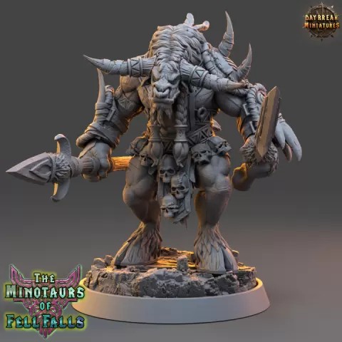 Tumnus Greathoove - The Minotaurs of Fell Falls by Daybreak Miniatures