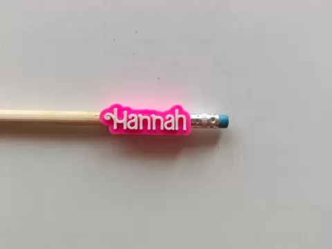Topper para Lápiz Personalizado: Nombre Hannah
