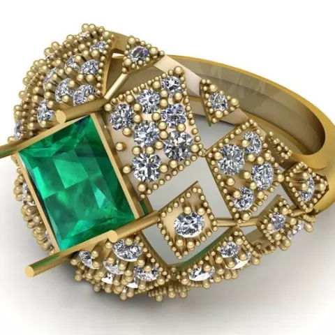 LUXURY EMERALD RING 3D PRINTABLE MODEL