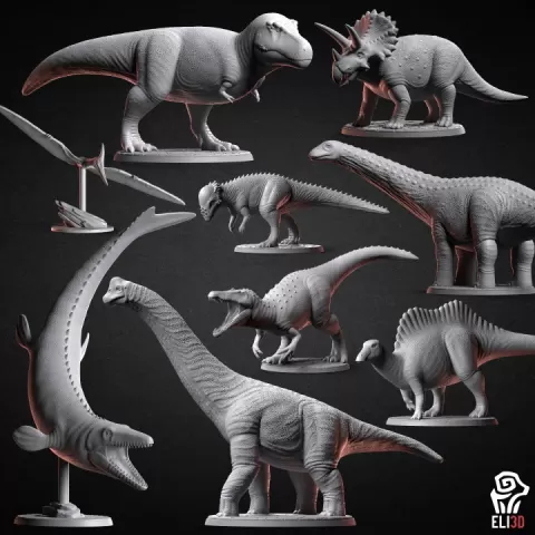Dinosaurs - Dino Bundle 1 by ELI 3D