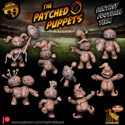The "Patched Puppets" Voodoo Doll Football Team by Lost Hobbyist