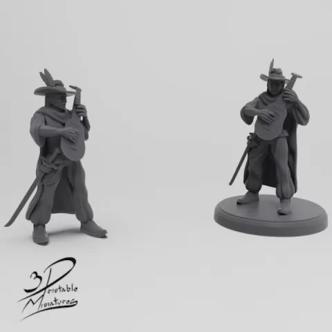 Bard Half-Elve by 3D Printable Miniatures