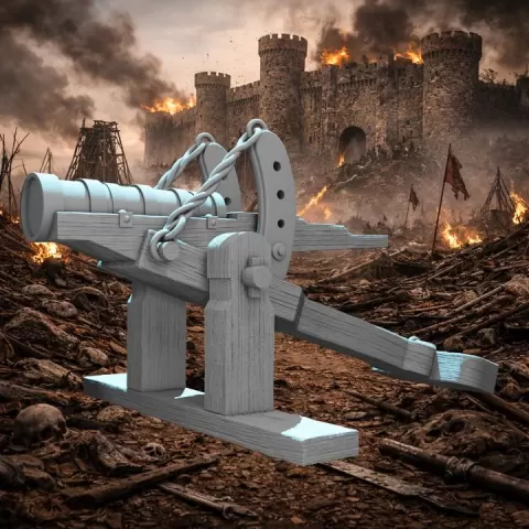 Medieval Naval Swivel Cannon – 3D Printable Siege & Ship Weapon for Wargaming by Northern Crusades Miniatures