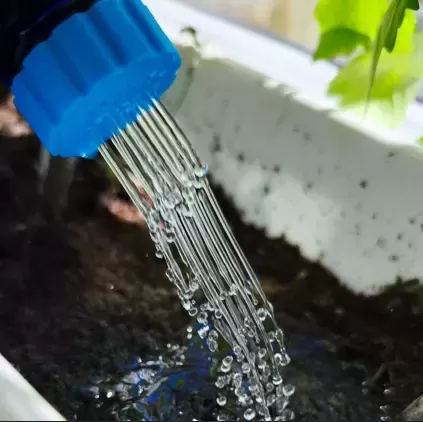 Water bottle portable shower cap
