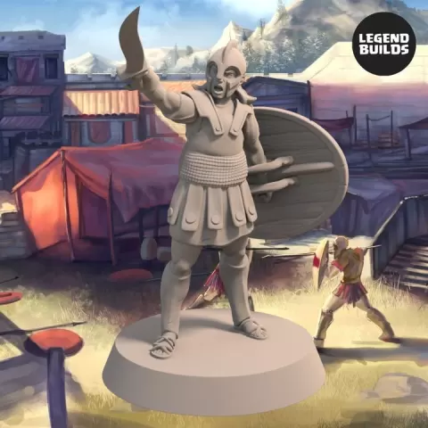 Soldiers of Nemis with Sword and Shield – Pose 1 – 3D printable miniature – STL file by LegendBuilds