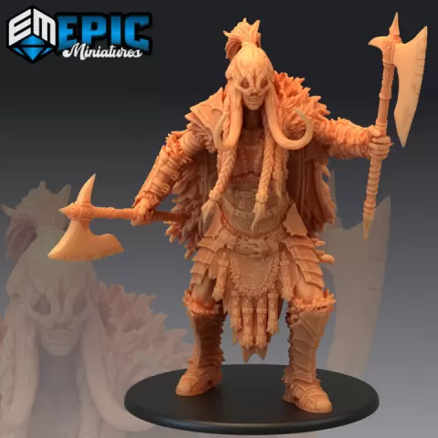 Frost Giantess Double Axe / Female Arctic Guard / Wildling / Nordic Free Folk by Epic-Miniatures