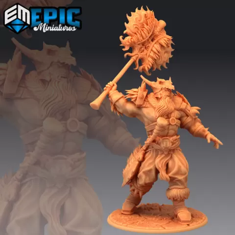Frost Giant Warrior Angry / Male Arctic Guard / Wildling / Nordic Free Folk by Epic-Miniatures