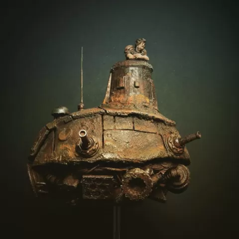 Coracle Gunboat by Knucklebones Miniatures