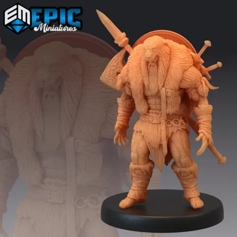 Berserker / Norse Warrior / Male Viking / Nordic Fighter by Epic-Miniatures