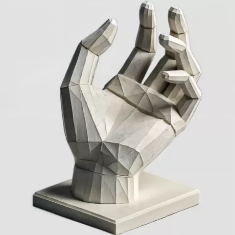 Hand figure men polygone - JessArt